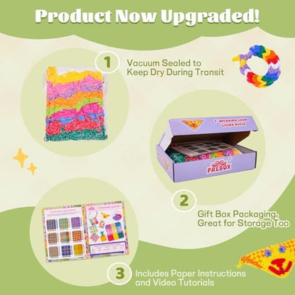 PREBOX 1000 PCS Weaving Loom Loops Refill, 10 Colors for 7 inch Potholder Loom, Craft Supplies for Kids and Beginners, Christmas & Birthday Gifts for Girls 6 7 8-10 10-12 Year Old - Image 5