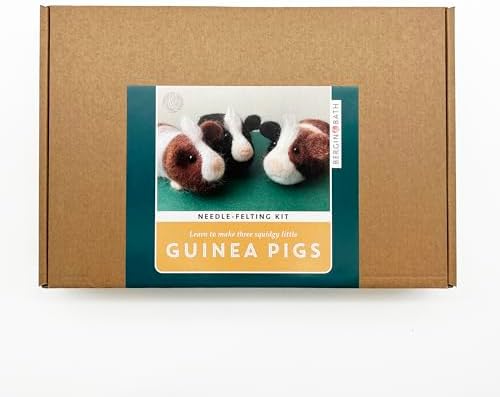 Bergin & Bath Needle Felting Kit, Guinea Pigs. Make Three Cute Little Pigs with This Planet Friendly Craft kit for Adults and Teens. - Image 7