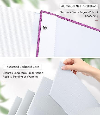 Artfeel Photo Album Self Adhesive Scrapbook Album for 3x5 4x6 5x7 8x10 Pictures, 60 Pages Linen Cover with Display Window DIY Photo Book,Ideal Gifts for Family Travel Wedding Baby - Image 5