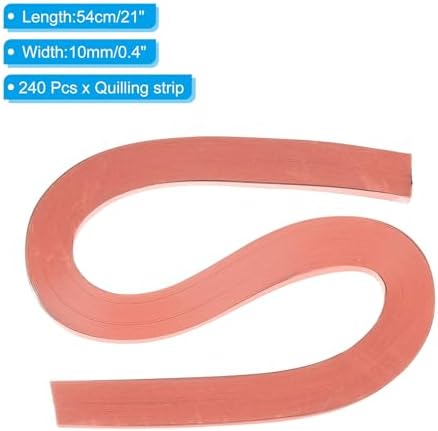 PATIKIL 240pcs Quilling Strips Paper 3/8"(10mm) 21"(54cm) Origami Paper Quilling Strip for Art DIY Craft Christmas, Coral Pink - Image 2
