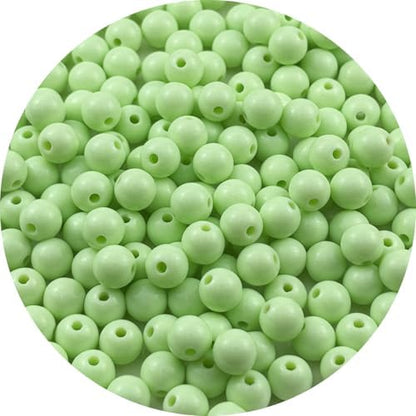 200pcs Acrylic Round Beads for Crafts 10mm Resin Candy Color Spacer Beads with Hole for Jewelry Making Sewing Crafts Decoration Necklaces Bracelets Earrings Supplies(Light Green) by Unknown
