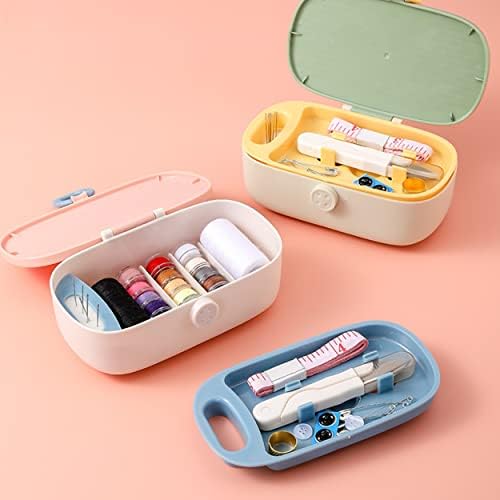 FKOG Portable Sewing Kit Basic, 135 Pcs Travel Sewing Supplies Repair Organizer with Self Threading Needles,Scissors,Measure Tape, Emergency Sewing Accessories for Adults, Beginners & Seniors (Green) - Image 5