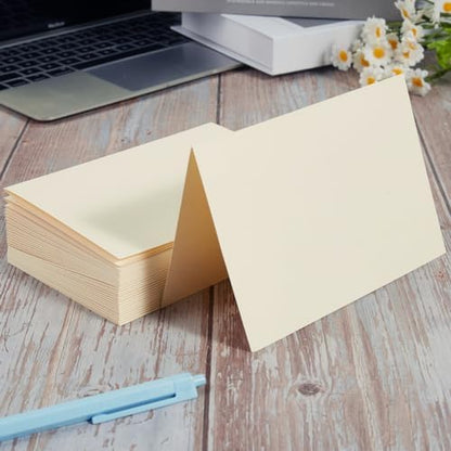 50 Pack Blank Folded Cardstock Cards, Cream Color, 5x7 - Image 3