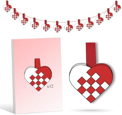 12 DIY Danish Heart Baskets. Precut and Ready to Use, No Tools Needed. Traditional Weaving Paper Craft to Make Julehjerter. Great Home Classroom Decorations. for Experienced Crafters (4x4, Red/White) by OrigamiJoy