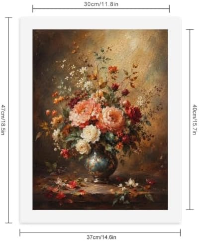 Bozfoxa Paint by Numbers Kit for Adults Beginner Autumn Floral Vase - Image 2