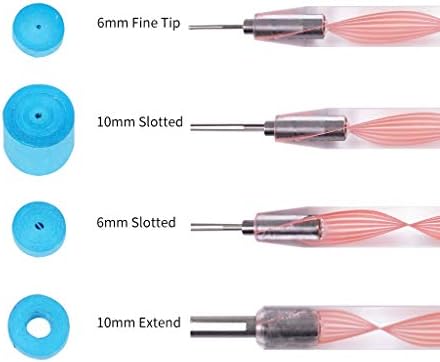 JUYA Quilling Tools Set, 4-Piece Assorted Slotted Rolling Tools, Pink - Image 2