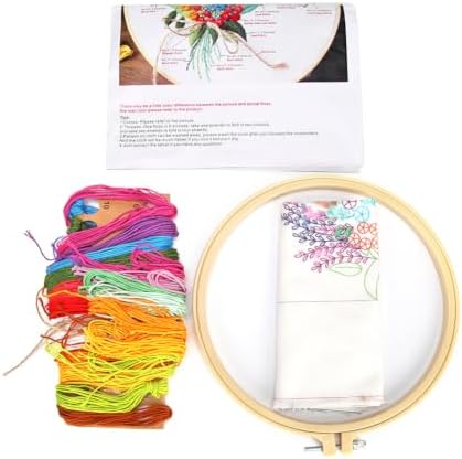 Flower Animal Handmade Sewing Art Craft Kit with Pattern Cotton Threads - Image 6