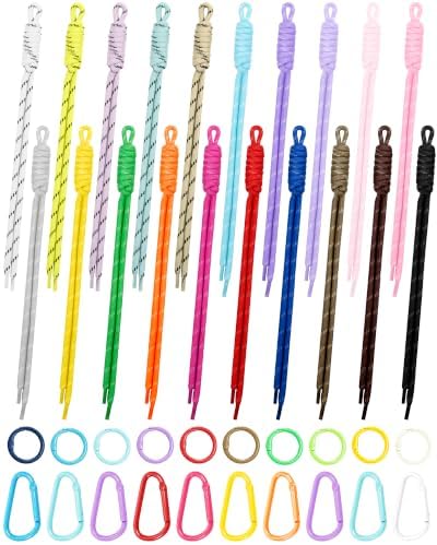 FIVEIZERO Paracord Keychain, 20Pcs Nylon Rope Keychain, Paracord Bag Charm by FIVEIZERO