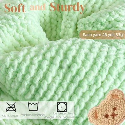 Yarniss Knitting Loom Kits，Knitting Scarf Kits with Green Yarn - Image 4