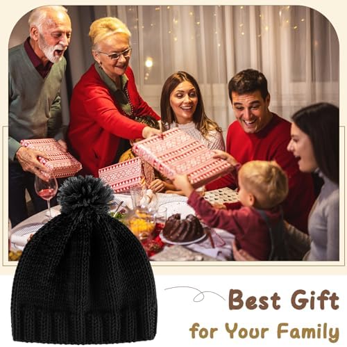 Maasechs Knitting Kits for Beginners Adults Complete Hat Knit Set with Yarn Bamboo Needles Starter Crochet Kit with Full Knitting Crochet Accessories for Women and Men(Black) - Image 7