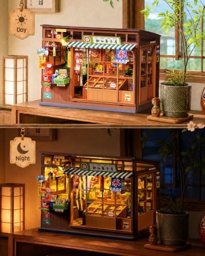 ROBOTIME Japanese Book Nook 3D Wooden Puzzles, Vintage Miniature Shop House - Image 5