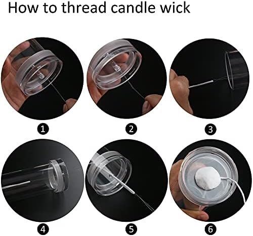 MILIVIXAY 2PCS Pillar Candle Mold -Height: 4.0inch,Diameter:2.0inch-30ft Long Wicks, 2pcs Wick Holders, a Mold Sealer and a Lead Wire Included as a Gift. - Image 7