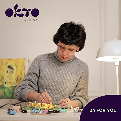 Okto Flower Beds in Holland Art Craft Kits for Adults UK - Similar to Painting by Numbers for Adults, Air Dry Clay Modelling Kit, Arts and Crafts for Adults, Craft Kit - Image 5