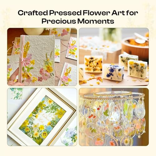 Caydo Extra Large Flower Press Kit, 15"x11.4" 4 Layers Wooden Flower Pressing Kit for Adults - Pressed Flowers, Herbs & Leaves, DIY Wedding Bouquet Flowers Preservation for Frame Bookmark Scrapebook - Image 5