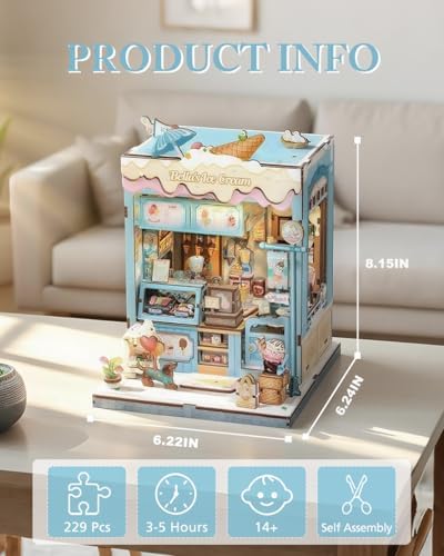 Cutefun Book Nook Kit - DIY Miniature Dollhouse Kit for Adults and Teens - Image 2