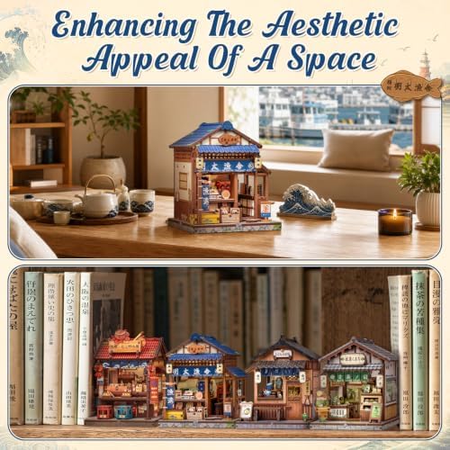 Cutefun DIY Miniature House Kit, 129 Pcs 3D Wooden Puzzle Tiny House - Image 4