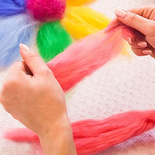 Catopia 40-Color Wool Roving Set – Generous 120g Fibre for Needle Felting, Wet Felting, Blending, and DIY Crafts，no Tools,only wools(40c roving Wool) - Image 4