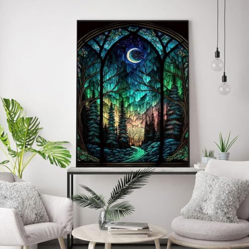 WUSARPLY Starry Night Stamped Cross Stitch Kits for Beginners Adults - Image 3