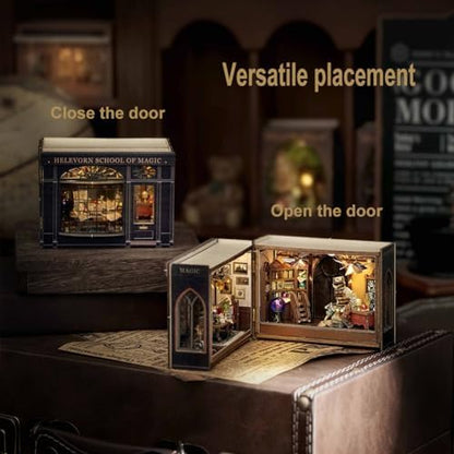 Mini 3D Wooden Doll House Craft Model with LED,DIY Miniature and Furniture Dollhouse Kit,Creative Room Idea for Valentine's Day Birthday Gift - Image 4