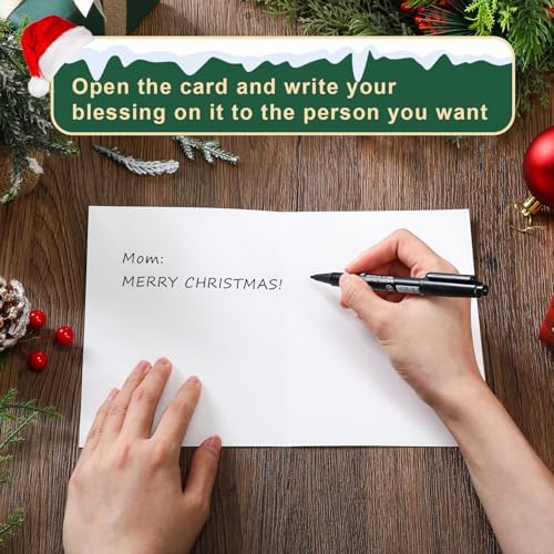 Dispowreath 24 Pcs DIY Christmas Card Making Kits with Envelopes DIY Christmas Craft Make Your Own Snowman Greeting Card Making Supplies for Holiday Xmas Party Decoration Favor - Image 5