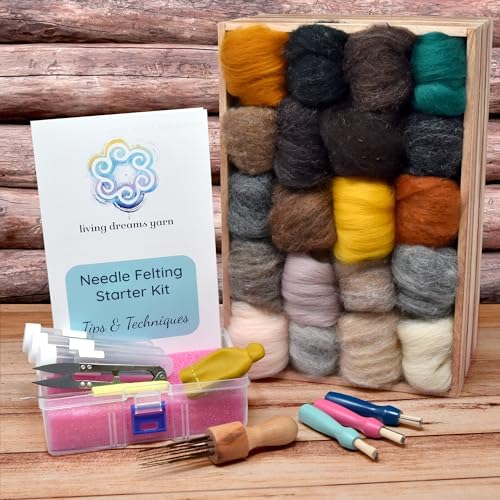 Living Dreams Yarn Needle Felting Premium Starter Kit, Animal Colors - Image 2