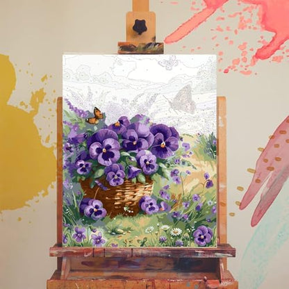 xackcme Paint by Numbers for Adults Flowers - Flower Paint by Number on Canvas Without Frame, DIY Floral Oil Painting for Gift Home Wall Decor (16x20 inch) - Image 3