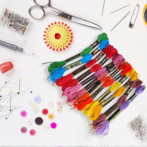 12 Skeins Rainbow Embroidery Thread Variegated Floss for Sewing - Image 7
