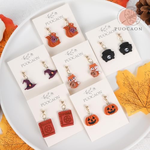 Puocaon Fall Halloween Polymer Clay Cutters for Jewelry Earring Making - Image 2
