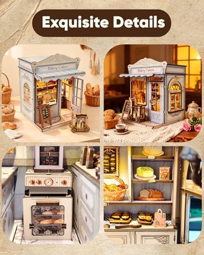 DIY Miniature House Kit Dollhouse Kit for Adults to Build Mini Bakery Shop - Image 6
