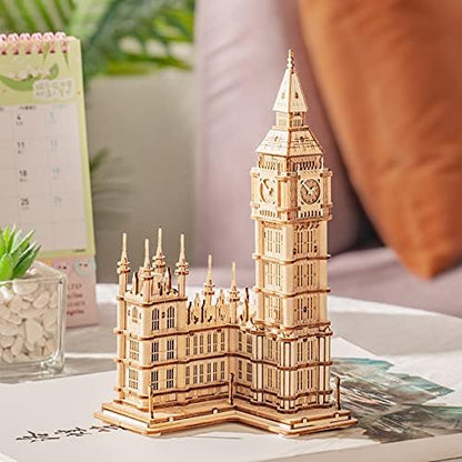 Rowood 3D Puzzles for Adults Wooden Model Kit Adult Craft Kit Gifts for Age 14+ Big Ben - Image 2