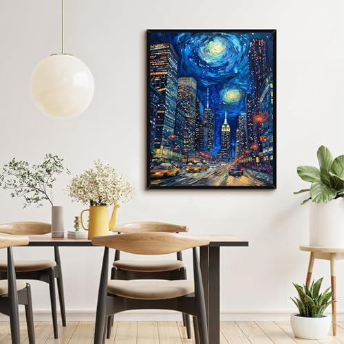 PHANTASYART City Paint by Numbers Kit for Adults 16x20inch - Image 3