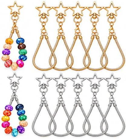 10PCS Beadable Keychain Bars Mixed Color Chain Keychains Key Chain Making Kit by PIPITREE