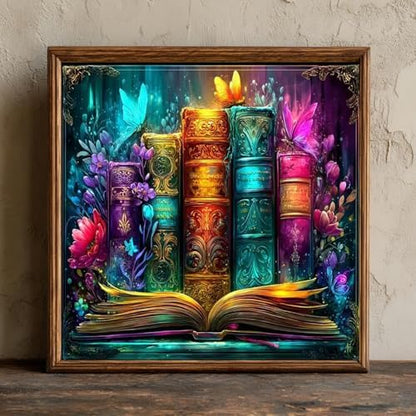 CRZMODE Magical Book Paint by Numbers Kit for Adults, Book Paint by Numbers for Adults, Acrylic Painting Crafts for Home Decor Gift (16x16inch) - Image 2