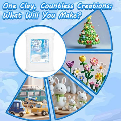 RAINFLOW White Foam Clay - Moldable Cosplay Foam Clay Soft Squishy - Image 6