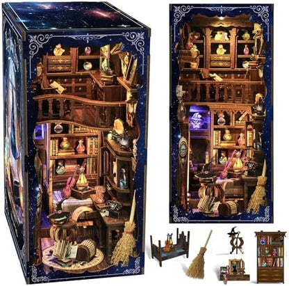 DIY Book Nook Kit for Adults,Magic Potion House,3D Miniature Dollhouse Kit with LED,Miniature House Craft Gifts for Family,man,Friends and Book Lovers by wiihonnxs