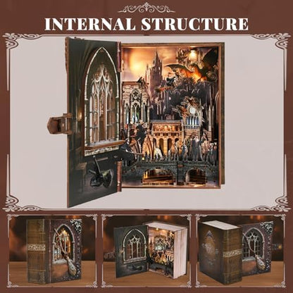 CCCDF Book Nook Kit, DIY 3D Wooden Puzzle for Adults - Image 4