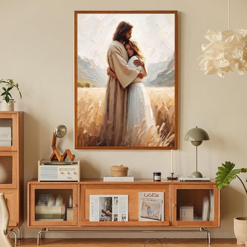 Jesus Paint by Numbers Kit for Adults Framed Canvas 12X16 in, Frameworkless - Image 5