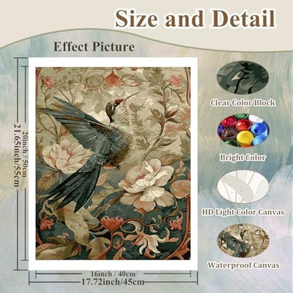 Paint by Numbers Flowers, Wildflowers Paint by Numbers for Adults 16x20 in - Image 4