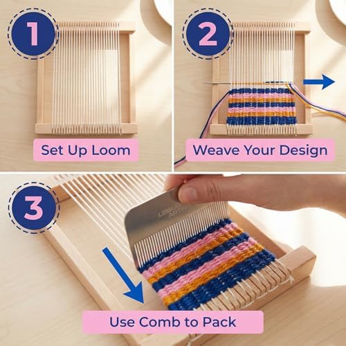 Leisure Arts Loom Bracelet Weaving, Bracelet Maker, Weaving Loom, Bead Loom, Bracelet Making Kit String, Weaving Kit, Beading Loom, Friendship Bracelet Making Kit, Weaving Loom for Adults - Image 6