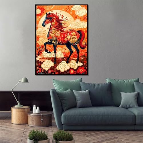 Paint by Numbers Kit for Adults Beginner, Horse Paint by Numbers Animal, DIY Easy Acrylic Watercolor Oil Painting Kit with Brushes, Arts and Crafts for Adult for Home Wall Decor, Gifts 24x32 in L-51 - Image 2