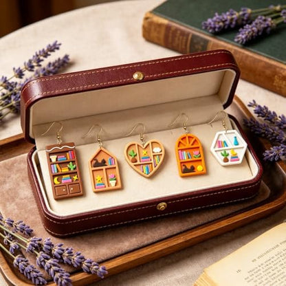 ORIGACH 15 Pcs Mini Bookshelf Window Frame Polymer Clay Cutters Set - Image 5