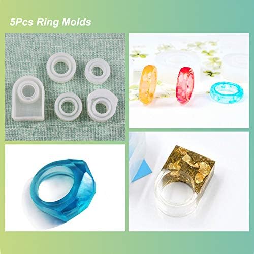 LET'S RESIN 30pcs Resin Jewelry Molds, Jewelry Molds for UV Resin, Resina Silicone Molds kit with Bracelet,Pendant,Ring for Epoxy Casting - Image 4