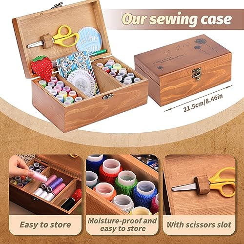 Hand Sewing Kits for Adults Needle and Thread Kit 196 Pcs Travel Sewing Kit - Image 3