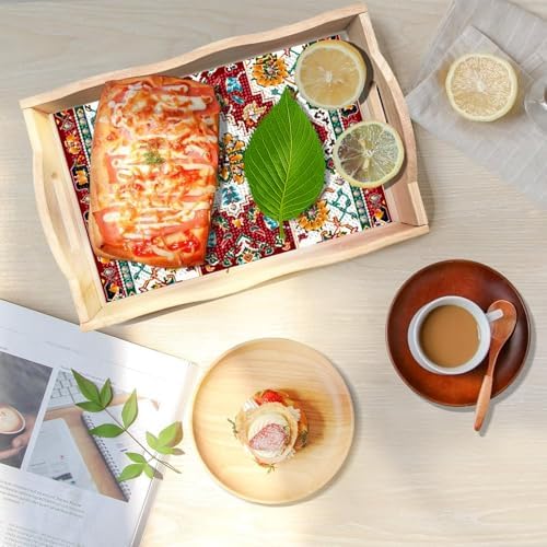 DOTSOPS Mandala Diamond Painting Wooden Serving Tray with Handle for Adults - Image 3