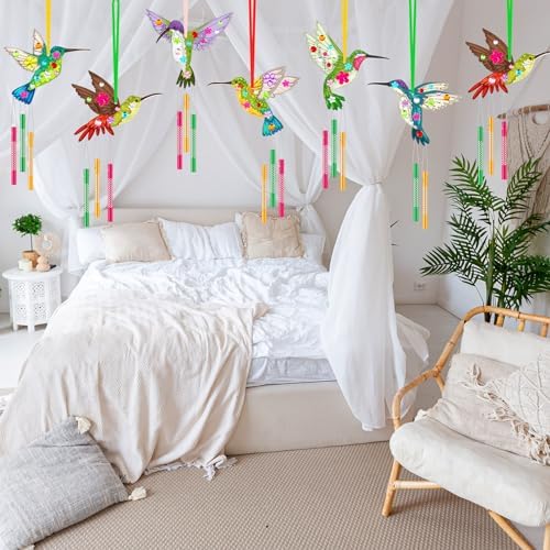 JellyArch Hummingbird 30 Pack DIY Wind Chime Kit Art and Crafts - Image 5