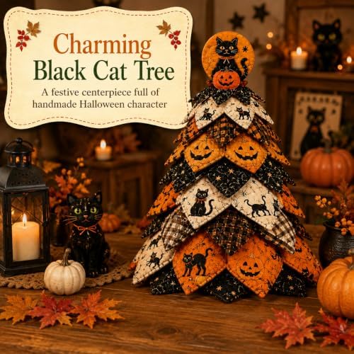 2026 New Christmas & Halloween DIY Quilted Fabric Tree Kit, 3D Layered Sewing Craft Set for Beginners, Christmas Tree Quilt Kit, Handmade Tabletop Holiday Decor, Gift for Craft Lover - Image 4
