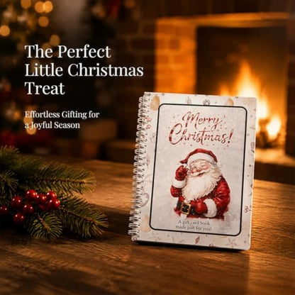 Christmas Gift Card Book, 5x7 Holiday Gift Booklet, DIY Spiral-Bound Merry Christmas College Survival Kit, 10-Page Surprise Greeting Card Book for Cards Cash, Students Graduation Gift - Image 5