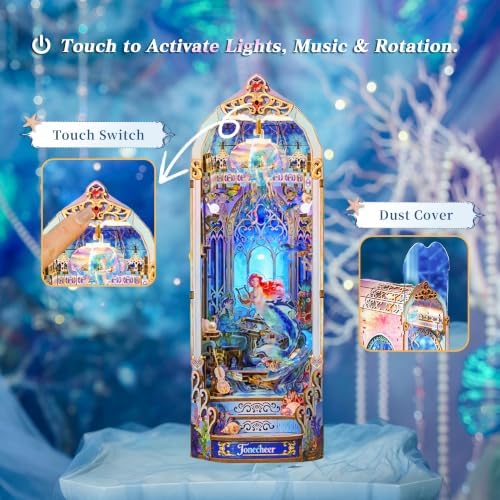 Tonecheer Book Nook Kit DIY Miniature House Wooden 3D Puzzle - Deep Melody - Image 4