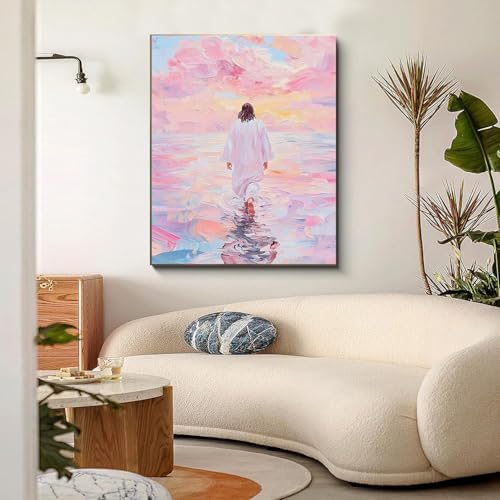 BAWKENTON Pink Jesus Paint by Numbers for Adults and Kids - Image 2