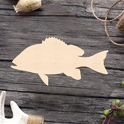 Red Snapper Wood Craft Unfinished Wooden Cutout Art DIY Wood Signs Inspirational Wall Plaque Rustic Woodshop Garage Wall Decor for Office Bedroom Living Room Home by Arupkeer